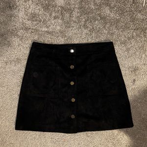 Black mini skirt